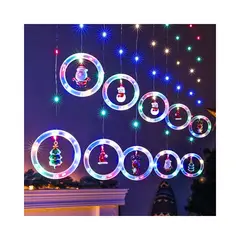 GENERICO - Luces Led Cortina Estrellas 3m Multicolor Decoración de Navidad