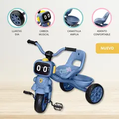 EBABY - Triciclo Chavo para niños «ROBOT» Blue