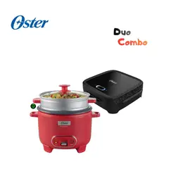OSTER - Combo Olla Arrocera 1.8 L, CKSTRC10DFPNK y Sandwichera