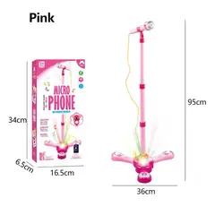 GENERICO - Micrófono con soporte de altura ajustable para niños máquina de cantar Karaoke