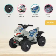 CUZKA - Cuatrimoto a Batería para Niños «BUGUE» gris