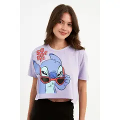 DISNEY CLASICOS - Crop Top Stitch Mujer