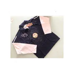 GENERICO - Camiseta de cuello en Algodón Manga larga para Niño - negro-Talla 16