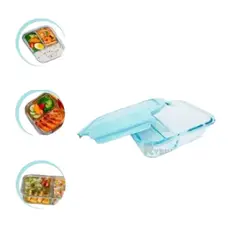 GENERICO - Taper De Vidrio 3 Divisiones Rectangular