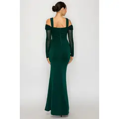 GENERICO - Vestido Largo Elegante con Mangas