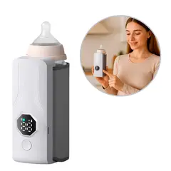 BUYPAL - Calentador de Biberón Portátil Recargable con Pantalla Digital