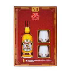 CHIVAS REGAL - PACK WHISKY 12 AÑOS 700 ML + 2 VASOS DIAMENTE
