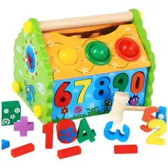 GENERICO - Juguete Didáctico Casita de Madera Armable con Encaje