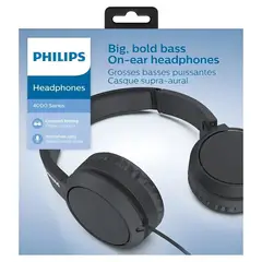 PHILIPS - Audifono Tah4105 Bass Plegable CMicrofono Negro