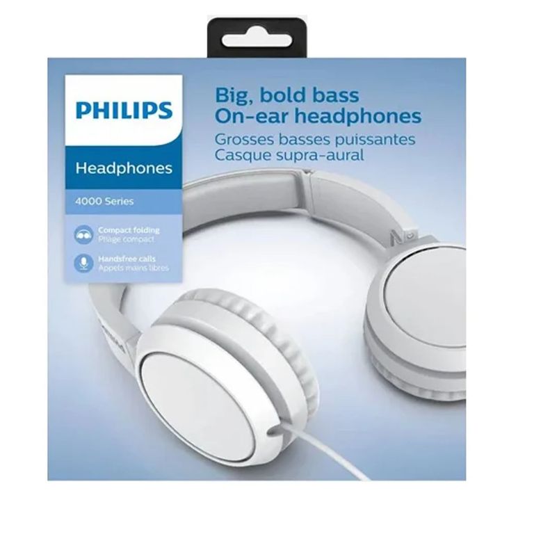 Audifono Tah4105 Bass Plegable CMicrofono Blanco
