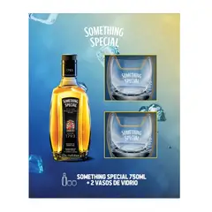 SOMETHING - PACK WHISKY SPECIAL 750 ML + 2 VASOS CASTILLO