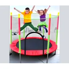 GENERICO - TRAMPOLIN KIDS 140CM NIÑOS - ROJO y VERDE