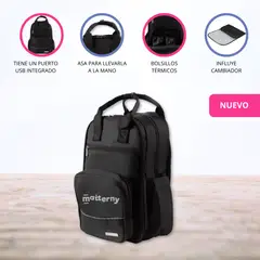 CARESTINO - Mochila Pañalera para Bebé «PRAGA V2» Black