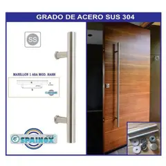GENERICO - TIRADOR PARA PUERTA DE ACERO INOXIDABLE 40 CM