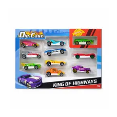 GENERICO - Kit de 10 coches miniatura en caja