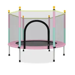 GENERICO - TRAMPOLIN KIDS 140CM NIÑAS - ROSA Y AMARILLO