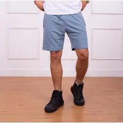 DM DEXMEN - Short fresh terry azul acero