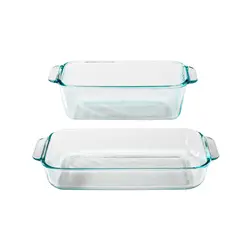 PYREX - Set Fuente Rectangular 2lt + Fuente cuadrada 1.4Lt 300196