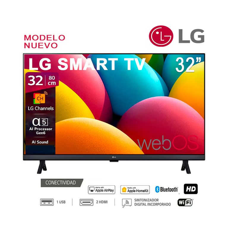Televisor Smart 32 Procesador A5 32LR600BPSC Borde Delgado - Negro