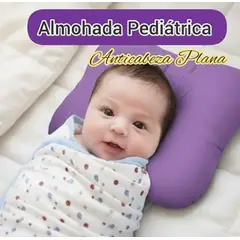 GENERICO - Almohada para bebé - Anticabeza plana- Lila