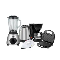 IMACO - Combo Licuadora Imaco+cafetera+ Sandiwch Grill+Hervidor +Plancha