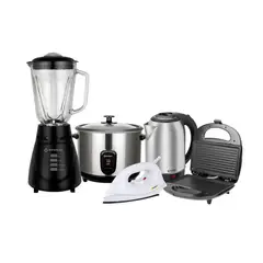 IMACO - Combo Licuadora Imaco+ Arrocera+Hervidor+Sandw Grill +Plancha