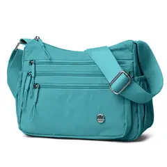 KELLER - Morral para Mujer con Correa Ajustable Y Múltiples Bolsillos Turquesa BP3