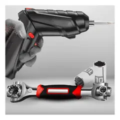OEM - DESTORNILLADOR RECARGABLE Y LLAVE 48 EN 1 MULTIUSOS