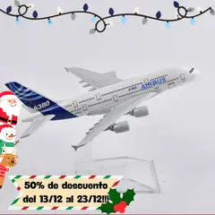 GENERICO - Avión de Metal a escala 15cm A380 AIRBUS