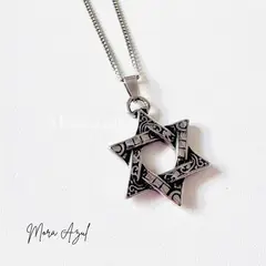 GENERICO - Collar estrella de David - Joyas de Mora azul