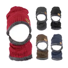 GENERICO - Gorro con Cuellera tipo Chalina de Lana Invierno - GUINDA