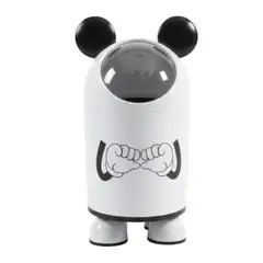 GENERICO - Tacho Papelero Bote de Basura Blanco Cubierta Diseño Panda para Oficina y Dormitorio