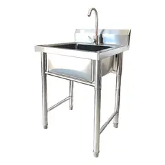 LABALAOS - Lavaplatos Individual Griferia Acero Inoxidable Plateado