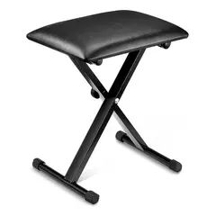 ANYHOGAR - Taburete Sillín Piso Teclado Para Piano Plegable Ecocuero