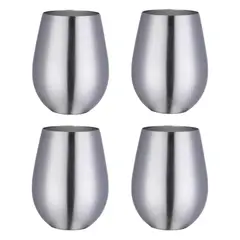 KOTIINI - Set x 4 vasos acero inoxidable 550ml plata
