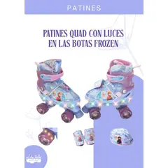 GENERICO - PATINES CON LUCES EN LAS BOTAS 4 RUEDAS MODELO FROZEN / M (34-37)