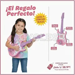 GENERICO - Mini Guitar Pro Niña - Guitarra Electrica Infantil