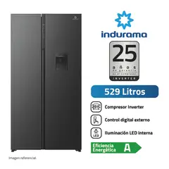 INDURAMA - Refrigeradora Side by Side 529L RI-795DNI CD Negra