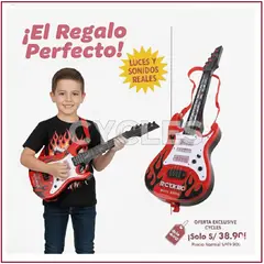 GENERICO - Mini Guitar Pro Roja - Guitarra Electrica Infantil