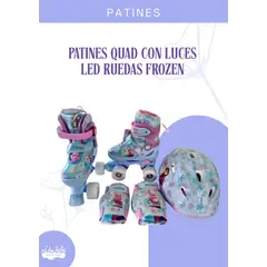 GENERICO - PATINES C/LUCES 4 RUEDAS MODELO FROZEN / S (30-34)