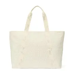 VICTORIA'S SECRET - BOLSO PINK BLANCO CON BRILLOS VICTORIAS SECRET