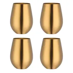 KOTIINI - Set x 4 vasos acero inoxidable 550ml dorado