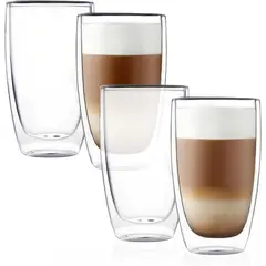 KOTIINI - Set 4 vasos vidrio doble pared Verona 380ml