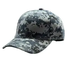 GENERICO - Gorra casual Unisex de Lona Camuflada azul con Visera Curva