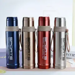 BAALATHKKO5 - Termo Líquido Tapa Plana Acero Inoxidable 750 Ml Thermos - Azul