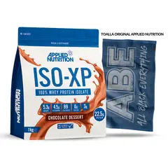 APPLIED NUTRITION - Iso XP 1 KG Proteina Isolatada - Chocolate Dessert + Toalla Azul ABE