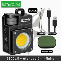 LIITOKALA - Linterna LED Recargable 3500 Lúmenes para Camping Emergencia y Trabajo