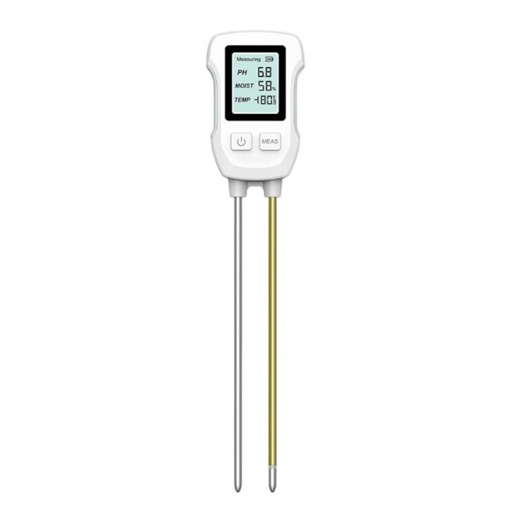 Medidor Digital de Suelo 3 en 1 PH Temperatura Humedad LCD