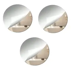 GENERICO - Kit x3 Espejos Adhesivo Circular Decorativo Sticker - 30cm x 30cm