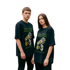 GENERICO - POLO OVERSIZE MANGA CORTA TIME HAS COME